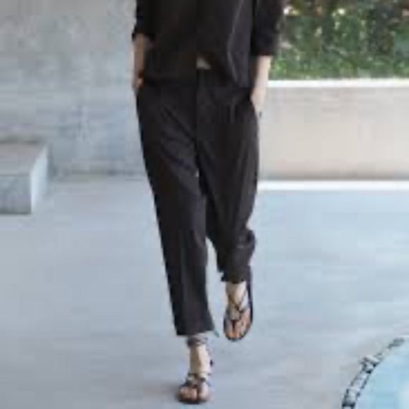 Zara Collection Brown Viscose Ankle Pants M - Picture 2 of 13